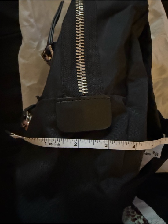 Marc Jacobs Black Mini Nylon Backpack with Silver Zippers